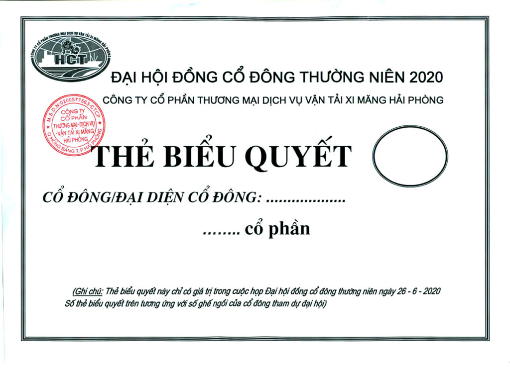 Thẻ biểu quyết