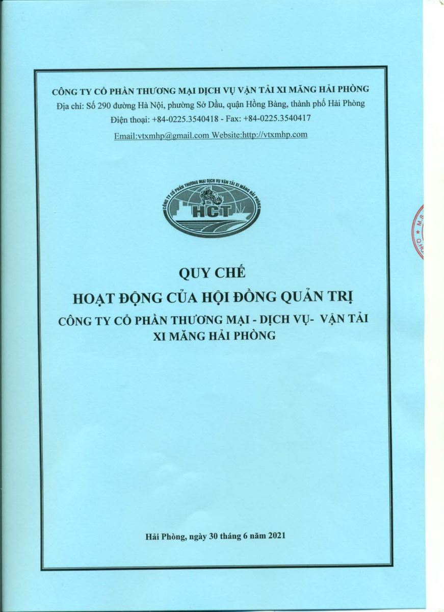 Quy chế hoạt động của HĐQT