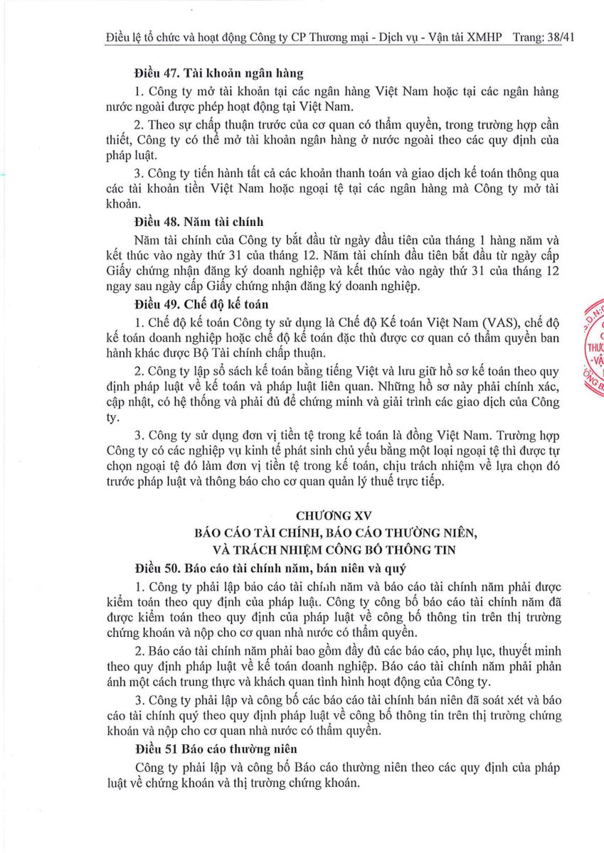 Quyết định về việc sửa đổi, bổ sung Điều lệ tổ chức và hoạt động của Công ty tại ĐHĐCĐ năm 2023