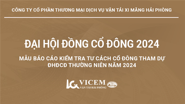 Mẫu báo cáo kiểm tra tư cách cổ đông tham dự ĐHĐCĐ thường niên năm 2024