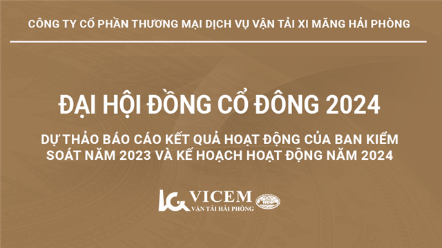 Dự thảo báo cáo kết quả hoạt động của Ban kiểm soát năm 2023 và kế hoạch hoạt động năm 2024