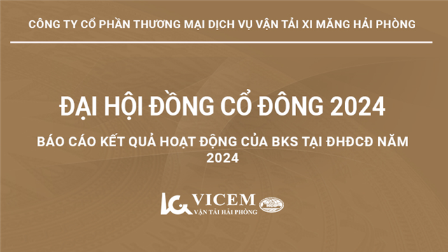 Báo cáo kết quả hoạt động của BKS tại ĐHĐCĐ năm 2024