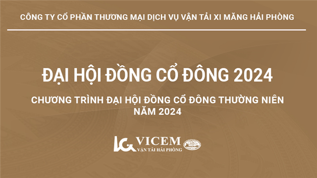 Chương trình Đại hội đồng cổ đông thường niên năm 2024