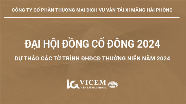 Dự thảo các tờ trình ĐHĐCĐ thường niên năm 2024