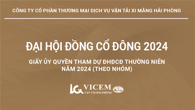 Giấy ủy quyền tham dự ĐHĐCĐ thường niên năm 2024 (theo nhóm)