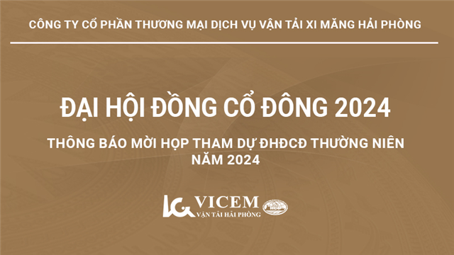 Thông báo mời họp tham dự ĐHĐCĐ thường niên năm 2024