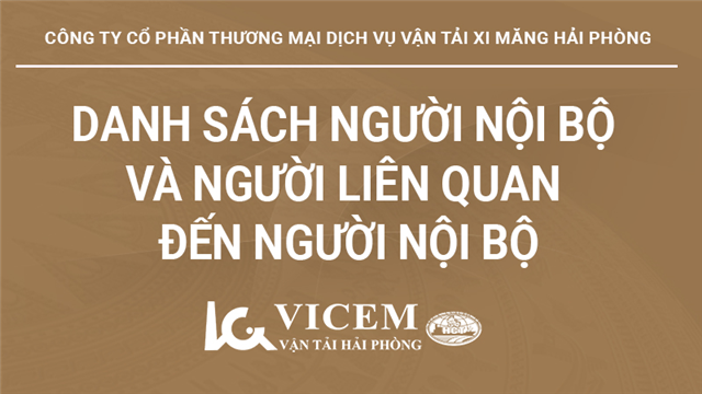 Danh sách người nội bộ và người liên quan (cá nhân, tổ chức) đến người nội bộ theo CV số 2070-2020 của SGDCKHN