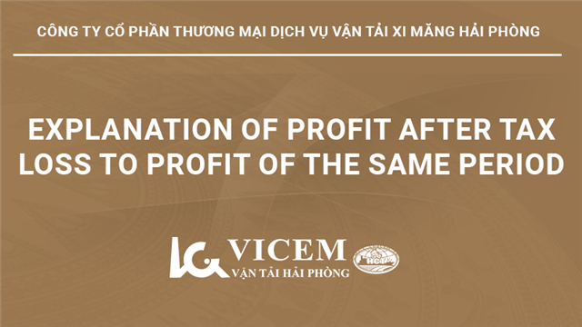 Explanation of profit after tax loss to profit of the same period