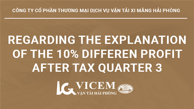 Regarding the explanation of the 10% differen profit after tax quarter 3, 2025