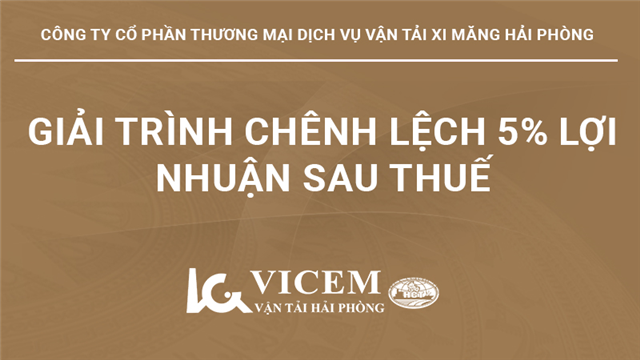 Giải trình chênh lệch 5% Lợi nhuận sau thuế thu nhập doanh nghiệp trên Báo cáo tài chính năm 2025 trước và sau kiểm toán