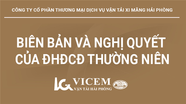 Biên bản và Nghị quyết Đại hội đồng cổ đông thường niên năm 2026